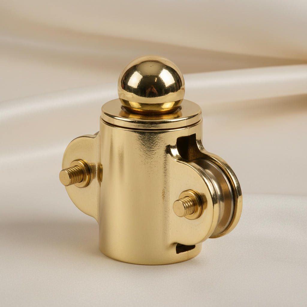 External Ball Truck, 8" Cast Ball Truck, Gold Tone